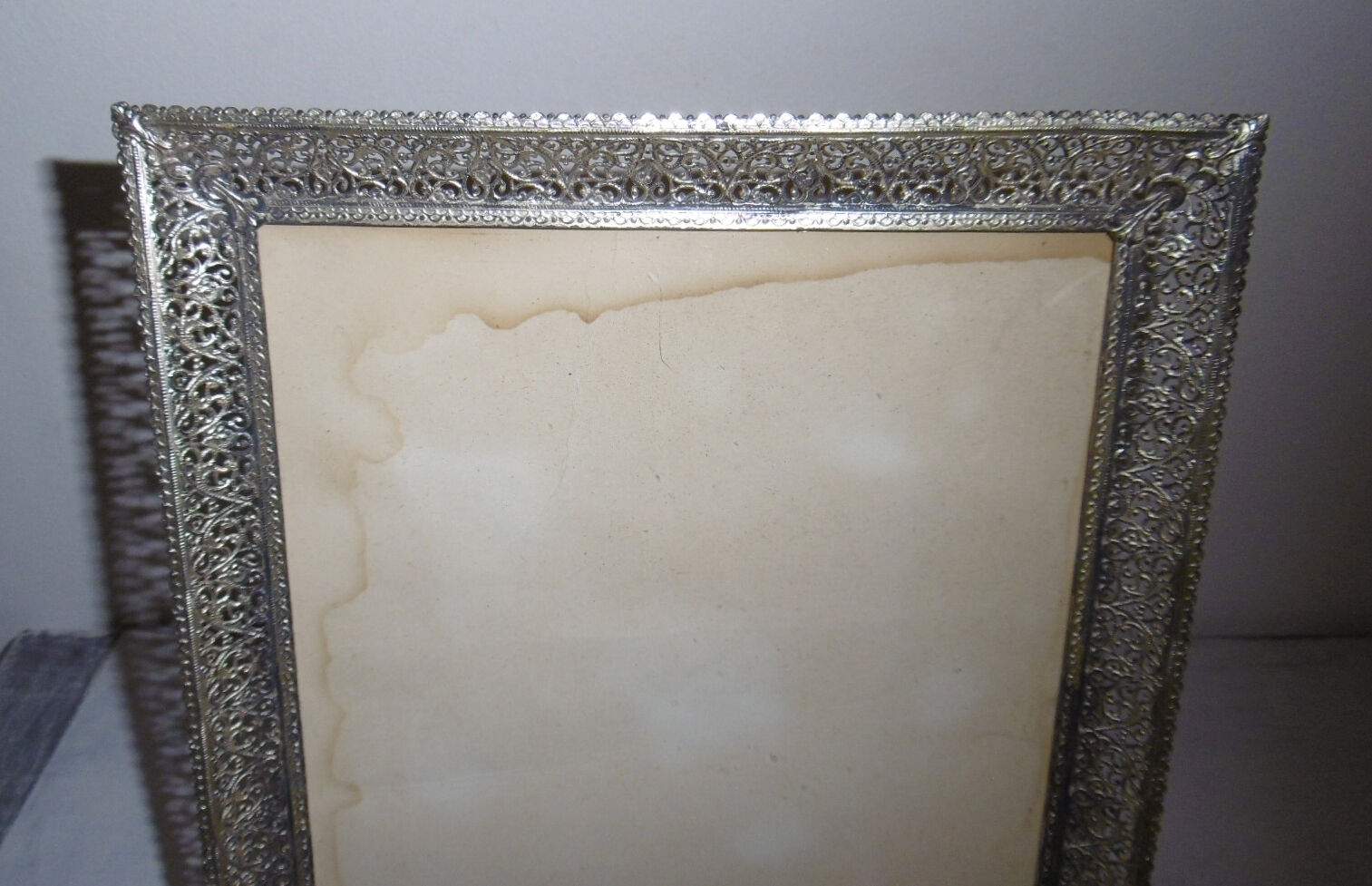 Silver metal frame of the 50s
