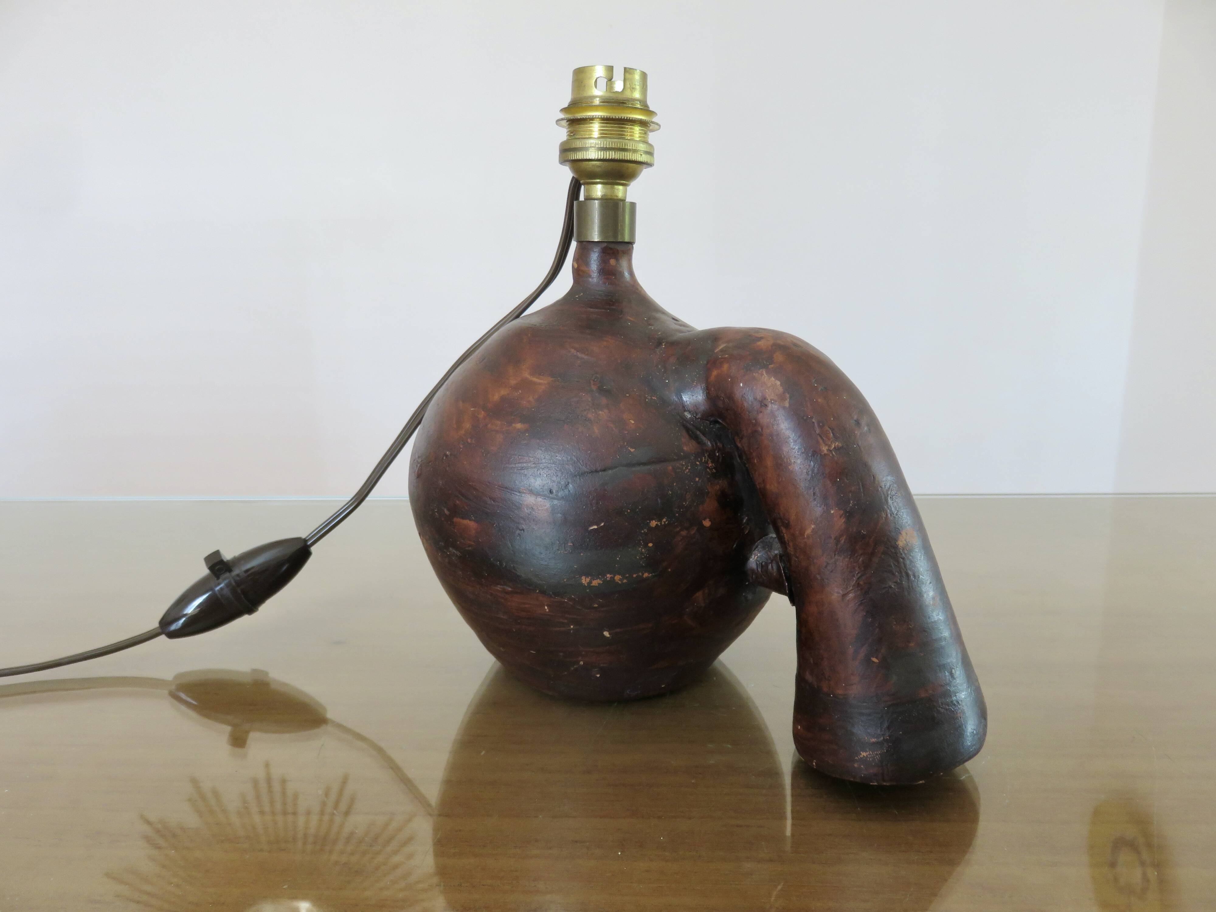 Beautiful signed ceramic lamp dating from the 50s or 60s