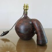 Belle lampe en céramique signée datant des années 50 ou 60