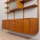 Vintage danish modular teak bookcase 1970s