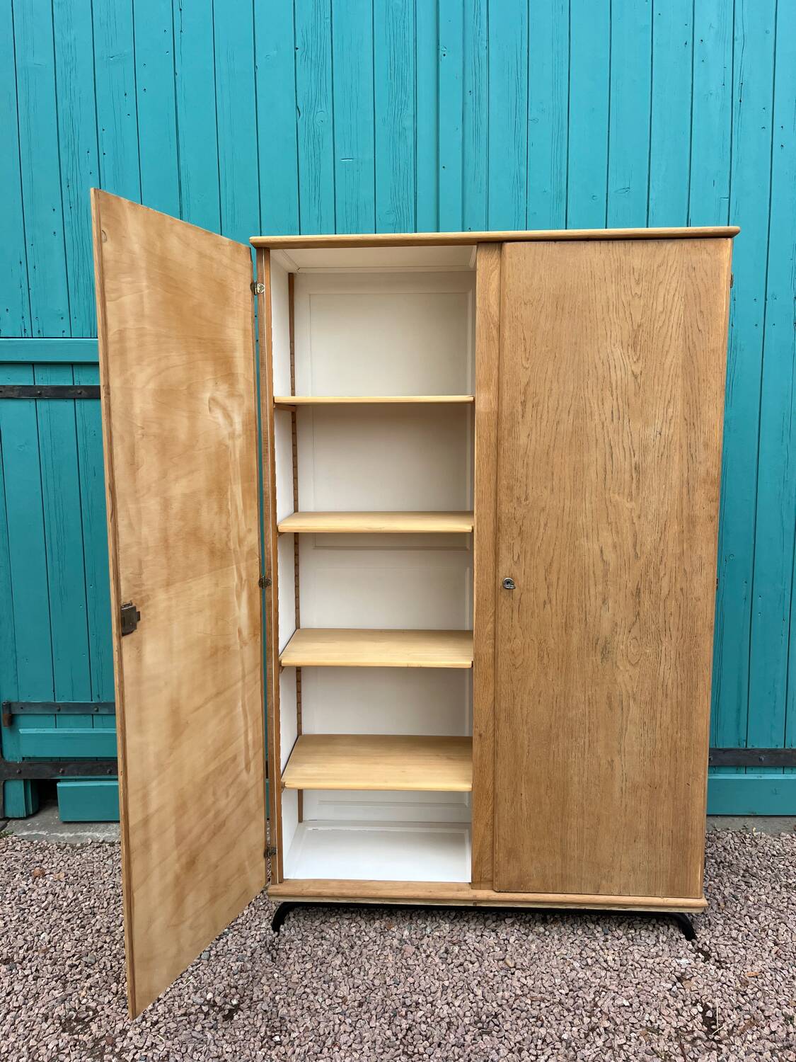 Wooden school cabinet