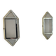 Pair of vintage wall lights, chrome-plated ABS and satin-finish Perspex, France, 1980