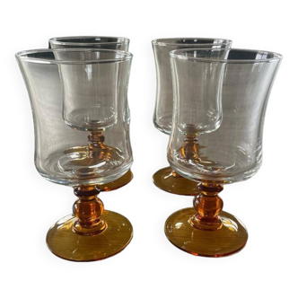 Verres à vin ambrés - set de 4 verres