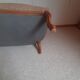 2-seater Louis XV style sofa - arched legs - Art Deco patterned velvet fabric - Beige