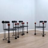 1980s authentic Memphis Era post modern chairs set of 4