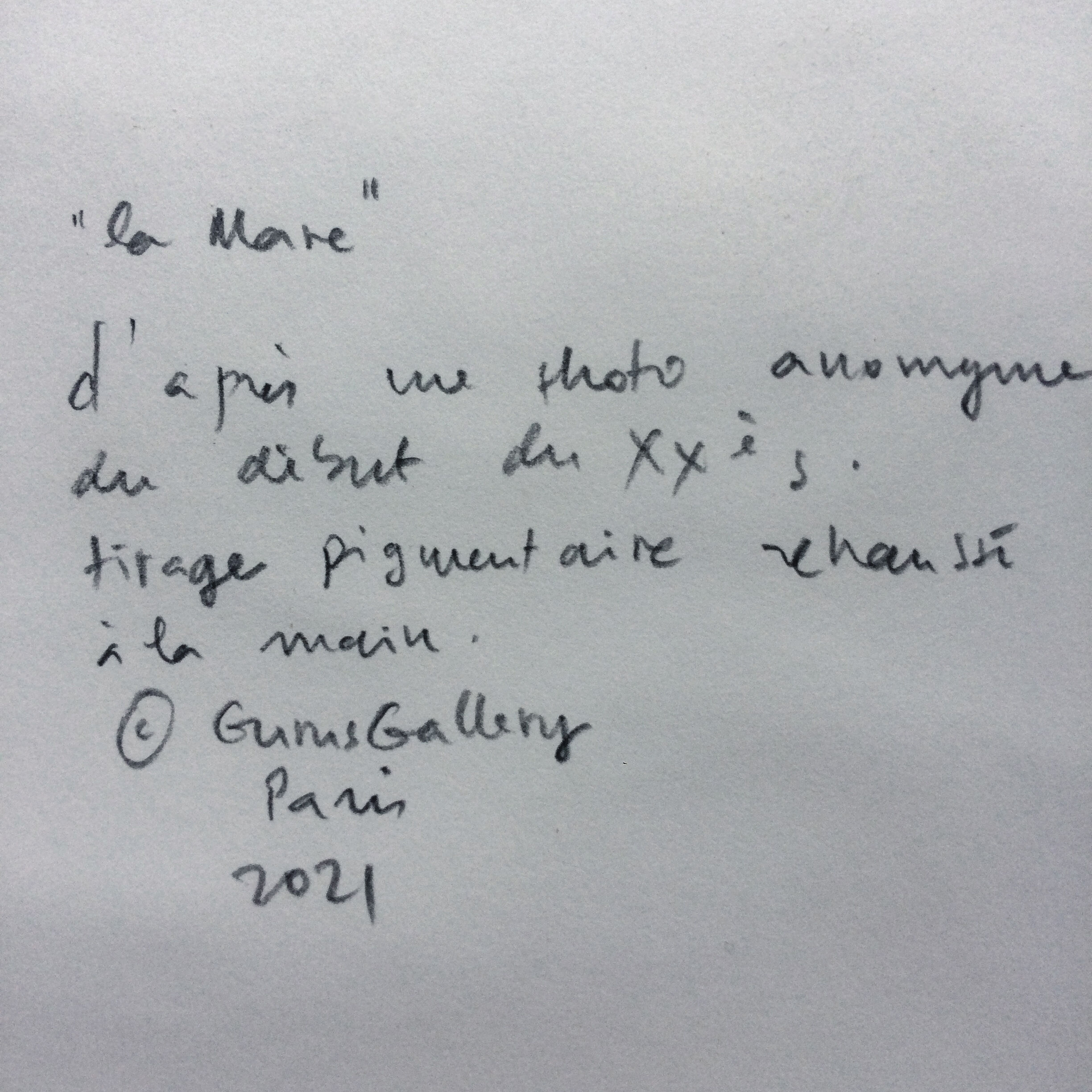 Photograph the Mare black and white print enhanced around 1900