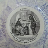 Assiette décorative dicton sarreguemines