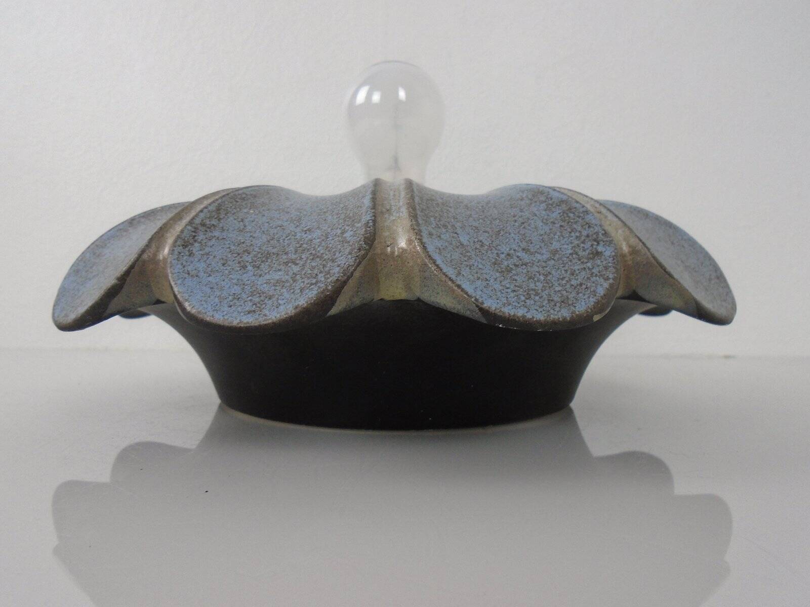 German flower wall lamp from Pan Keramik, 1970s