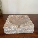 Vintage pinkish beige marble ashtray