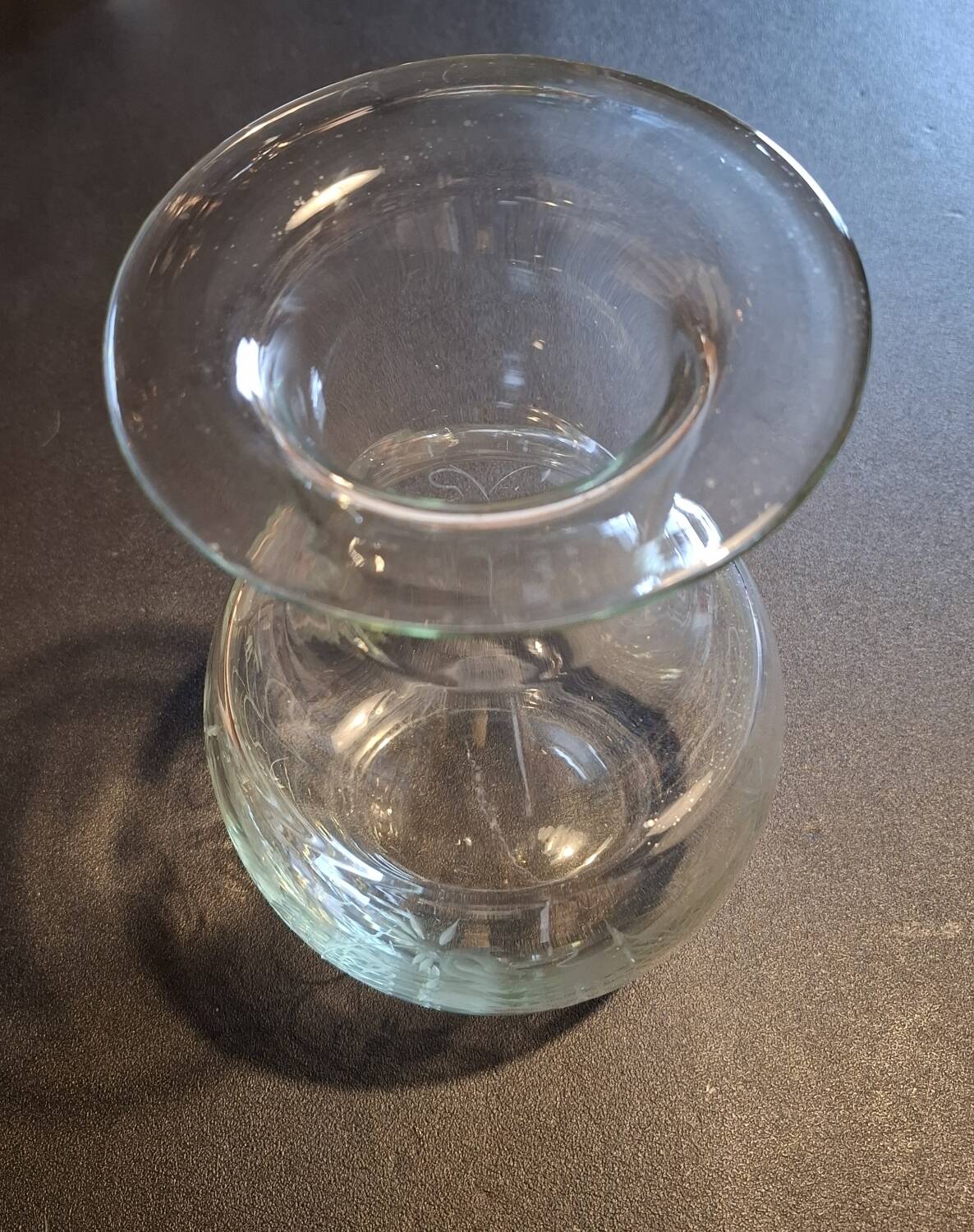 Vintage engraved vase