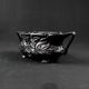 Antique black cast iron planter from the Art Nouveau period, late 19th century