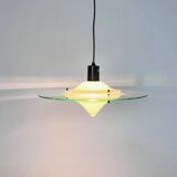 Postmodern Glass Italian Pendant, 1980s