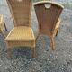 3 rattan and bamboo chairs