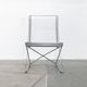Vintage German Kreuzschwinger lounge chair by Till Behrens for Meyer Stahlmöbel, 1980s.