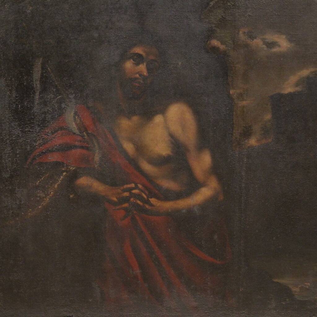 Grand tableau italien du XVIIe siècle, Saint Jean-Baptiste