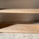 Etagere vintage à double plateaux bois brut