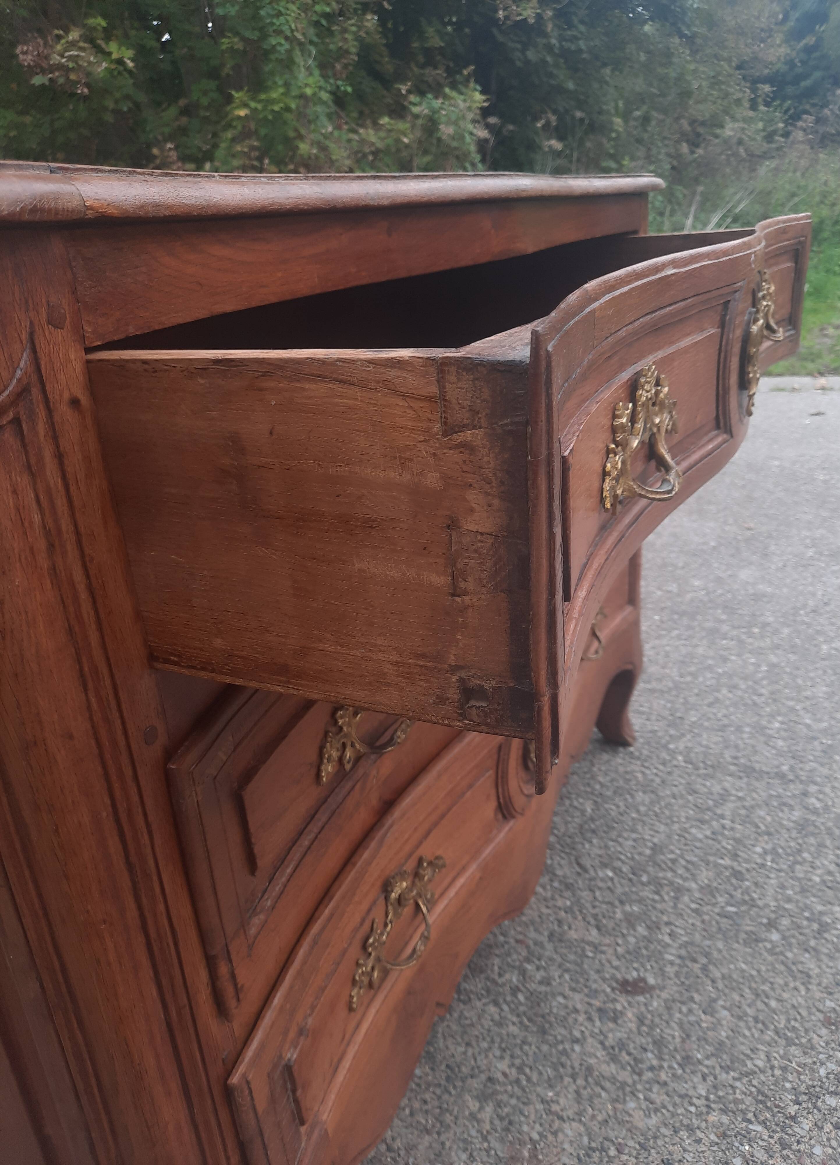 Louis XV period oak chest of drawers