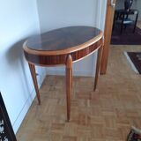 1930s Coffee Table in Blond Walnut and Rosewood