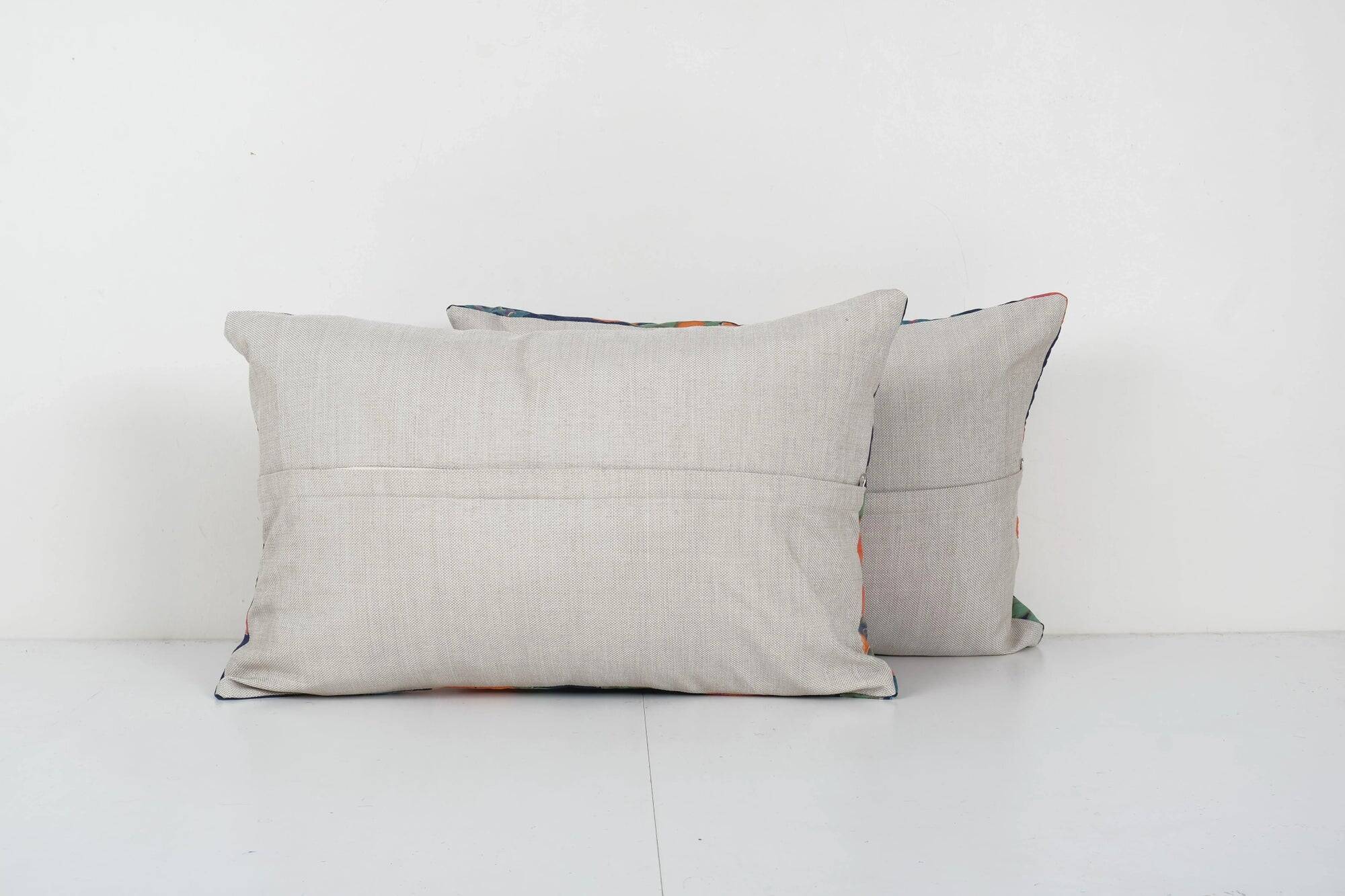 Set of 2 vintage Turkish cushion covers 61x41 cm