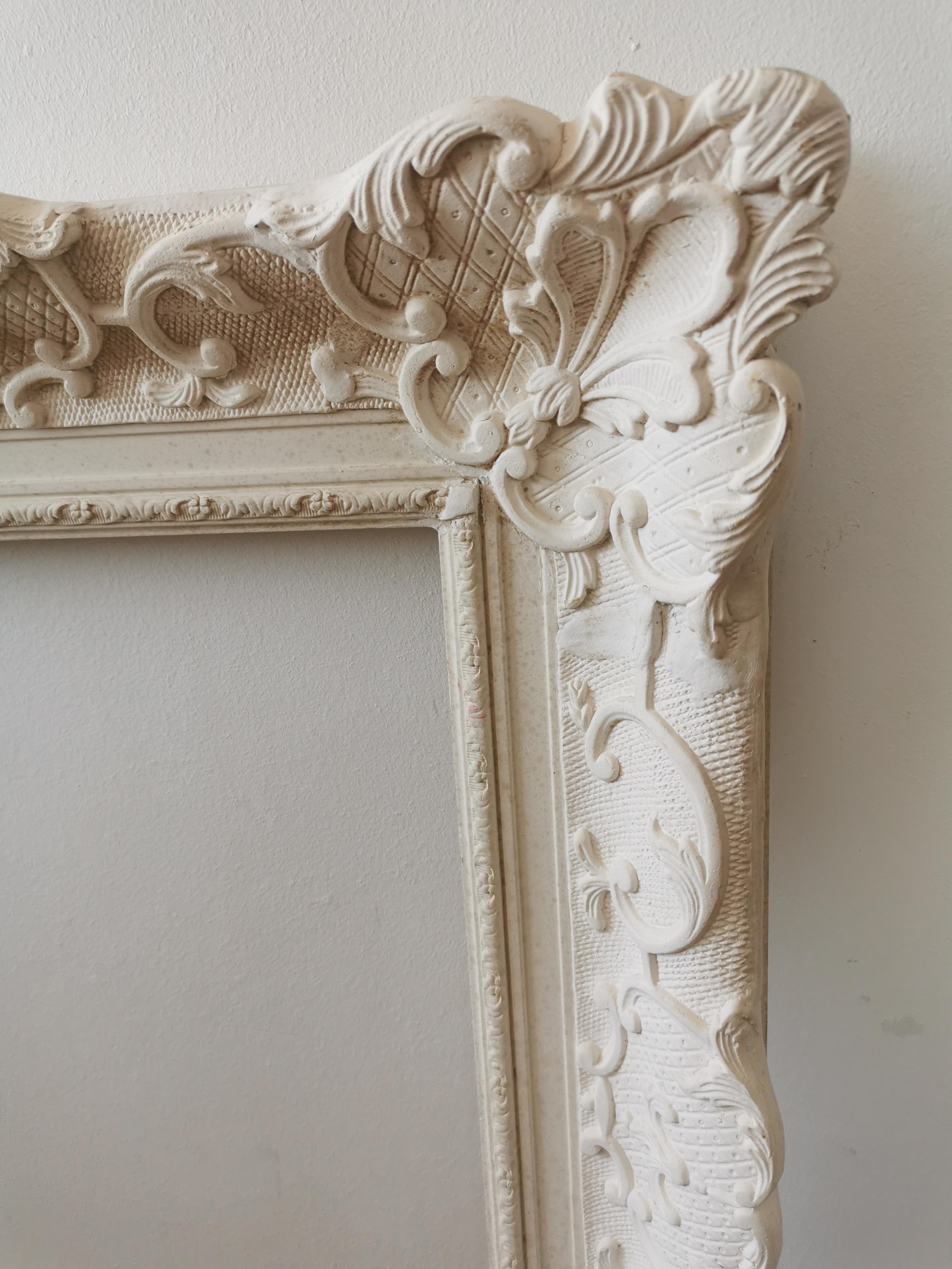 Large frame montparnasse foliage carved wood patinated