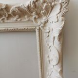 Large frame montparnasse foliage carved wood patinated