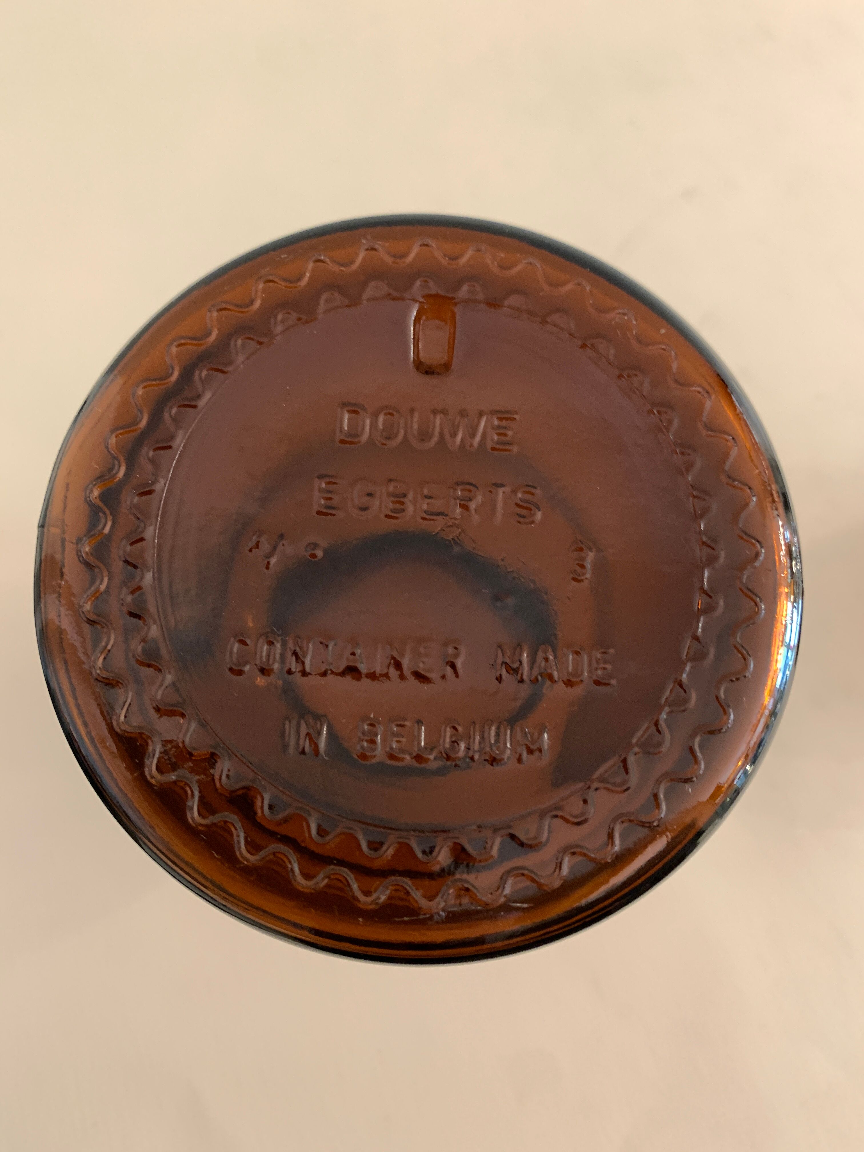 Pot d'apothicaire en verre Belgium, Douwe Egberts, 1970