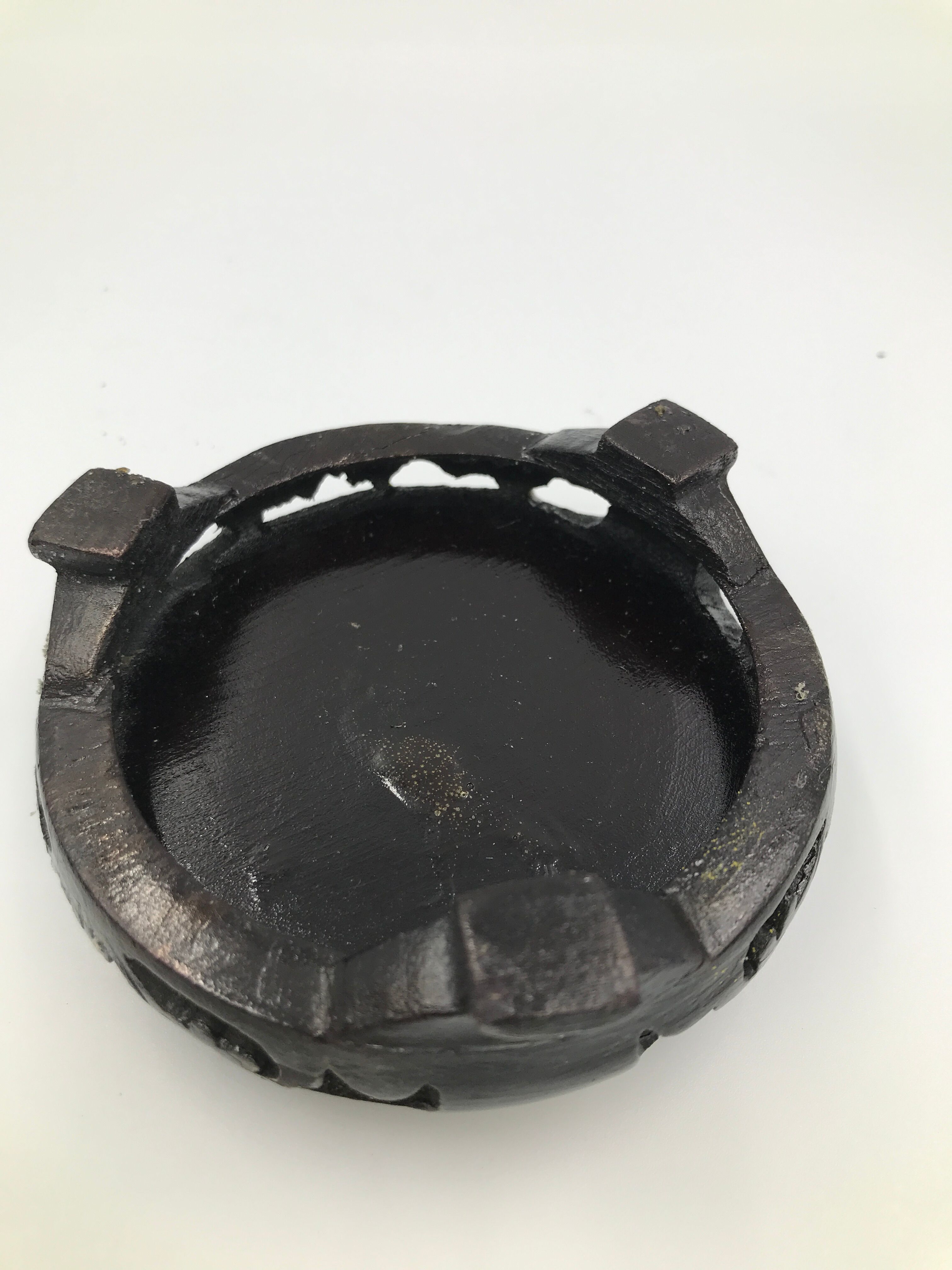 Vintage chinese vase black cloisonné