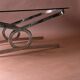 Table basse verre fumé et chrome 1970