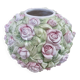 Vase en barbotine, décor floral
