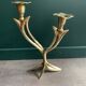 brutalist double flame chandelier