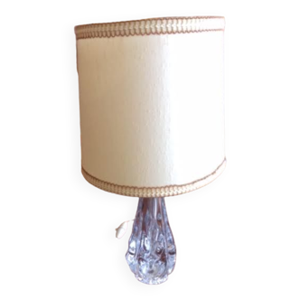 Lampe avec pied en cristal