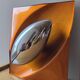 Pair of vintage square wall lights in glass and chrome - Space Age design