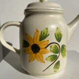 Vintage sunflower teapot Sarreguemines model Farandole H:20cm