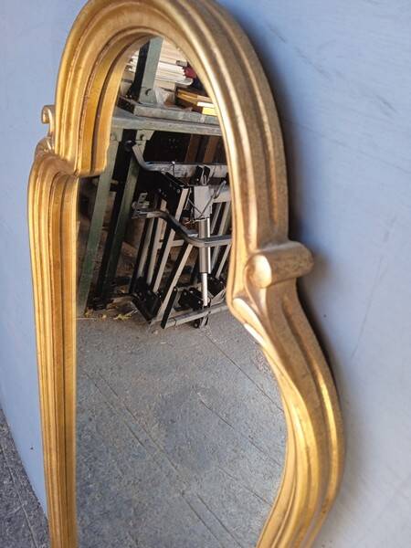 Gilded wood mirror from the 1960s - 100cm