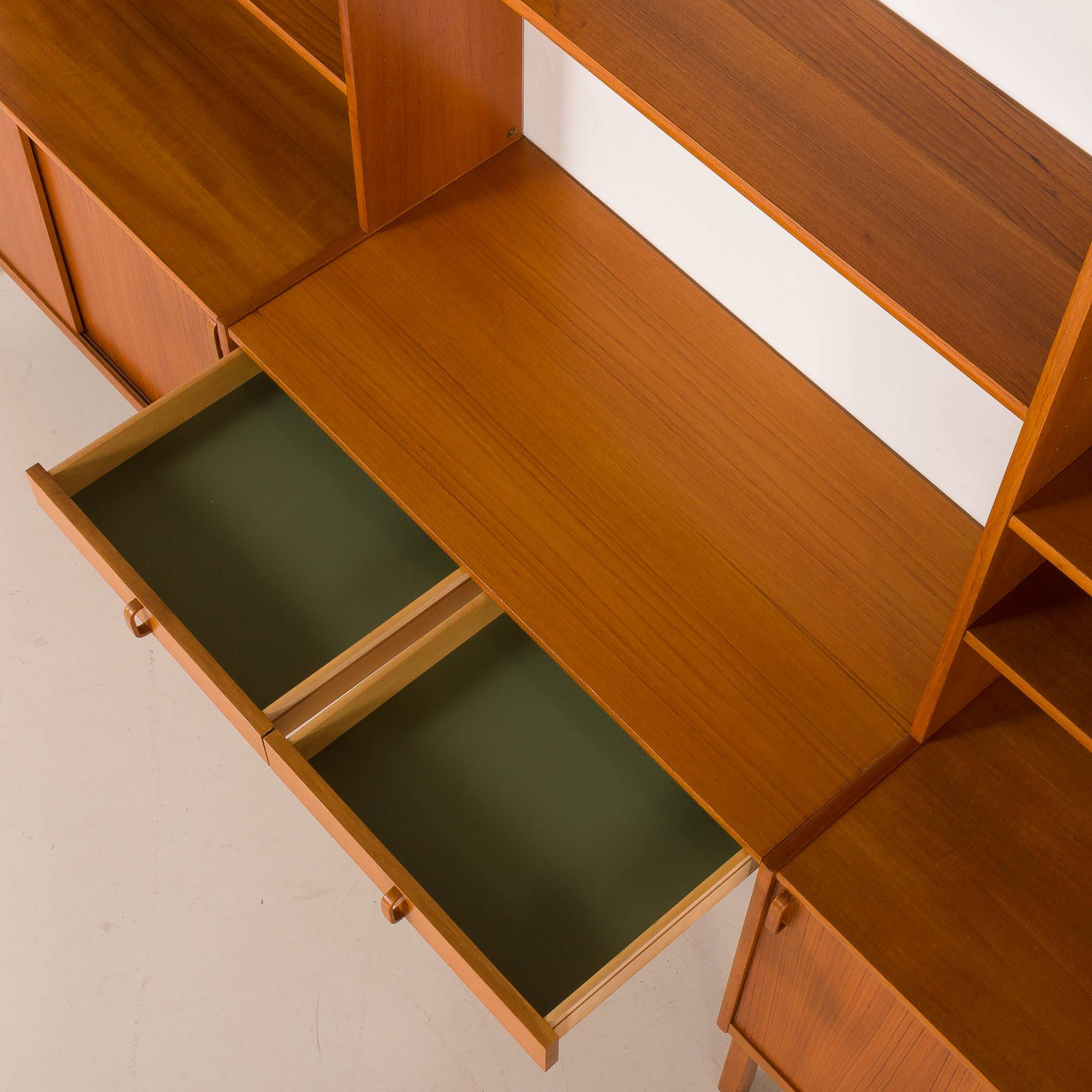 Free standing wall unit with a desk by bertil fridhagen, sweden, 1960s