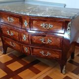 Commode tombeau époque Louis XV estampillée Léonard Boudin 1735-1807, 18ème