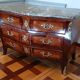 Louis XV period commode with tomb-like shape, stamped Léonard Boudin 1735-1807, 18th century