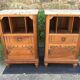 Tables de chevets vintage art deco en noyer