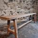 Vintage oak bench, French, 1960s