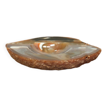 Vintage ashtray made of polished agate stone.