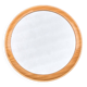 Round wall mirror, veb spanplattenwerk gotha germany, 1970s.