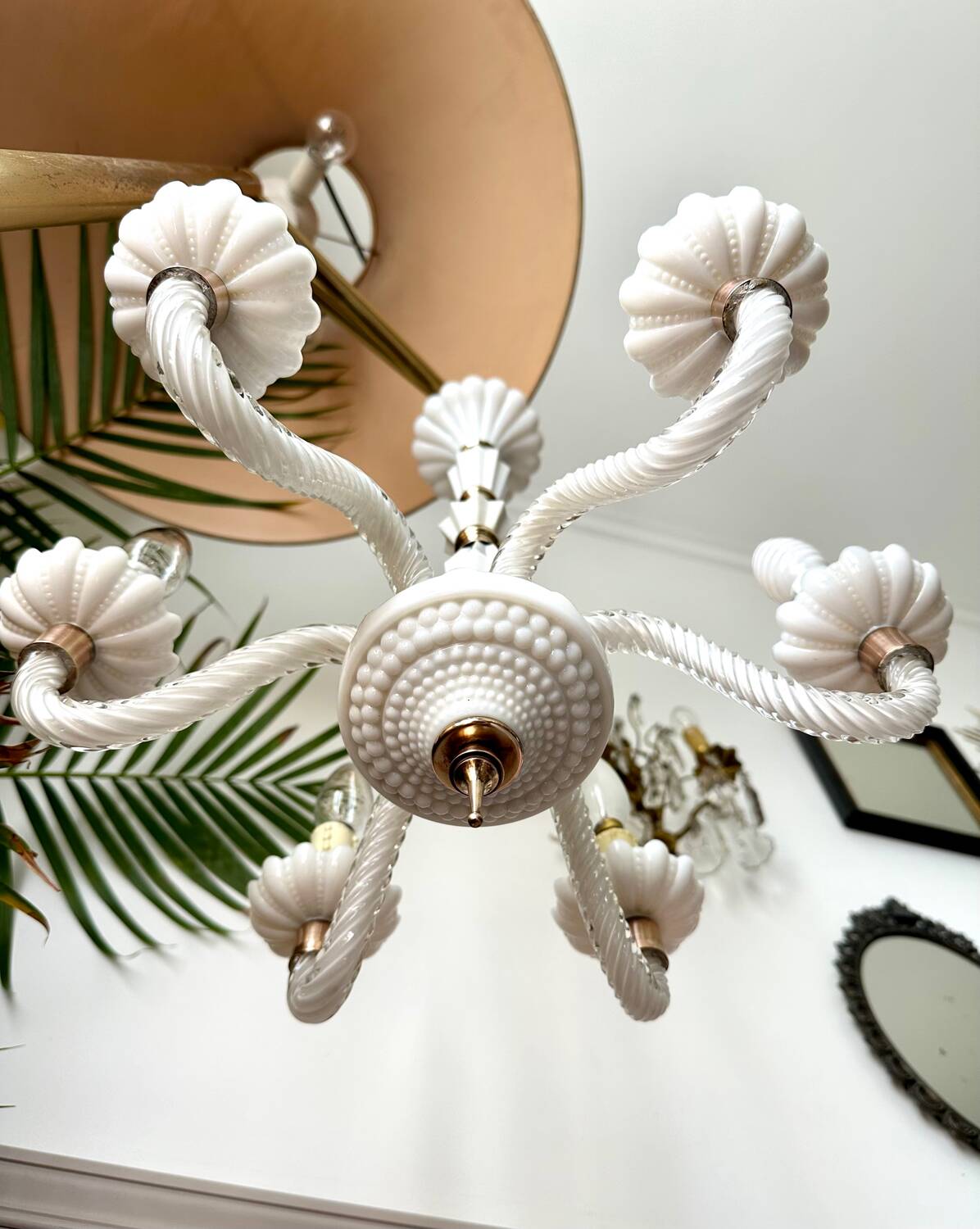 Vintage Murano chandelier in Venetian blown glass