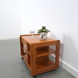 Deense teak audio trolley met lade vintage tv meubel