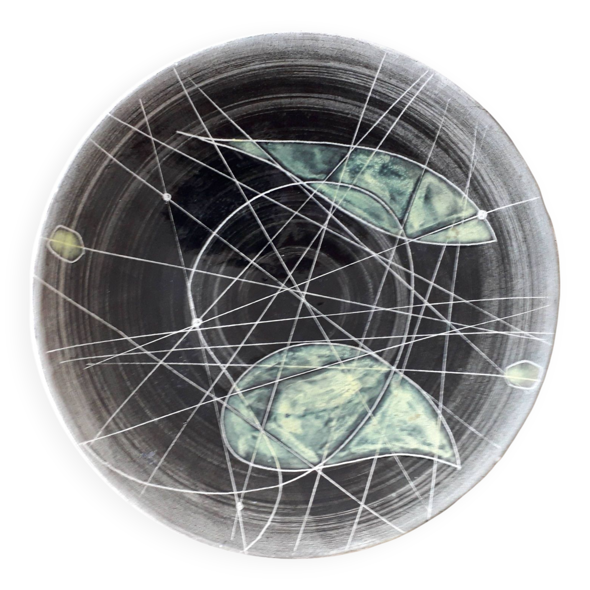 Vintage ceramic with geometric decor