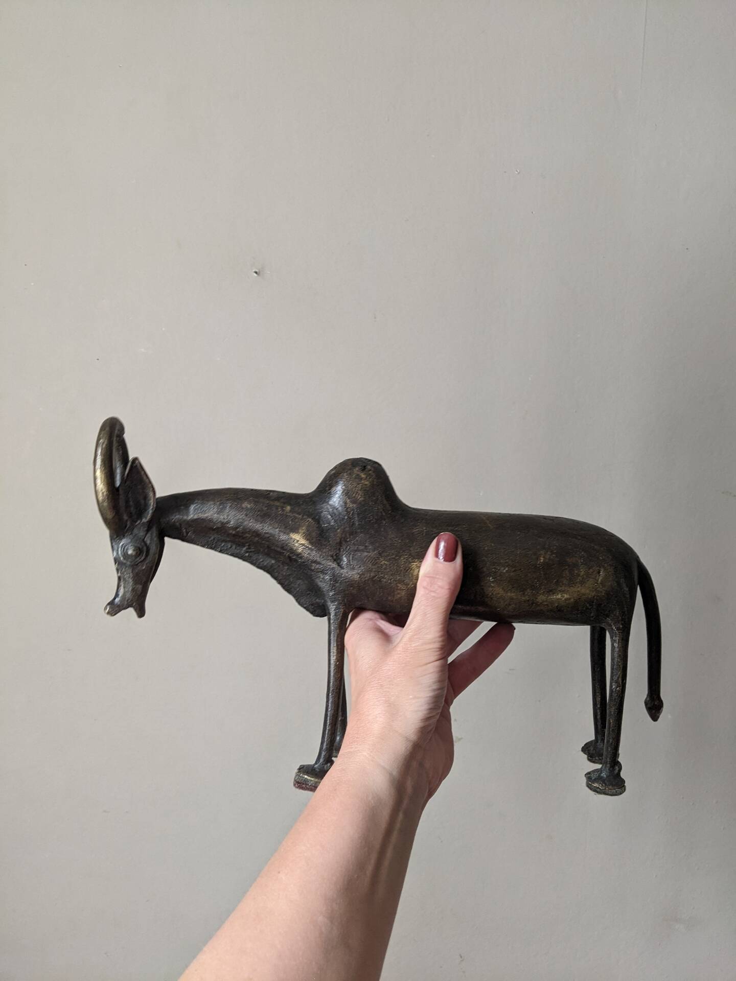 Handcrafted animal sculpture African art Burkina Faso