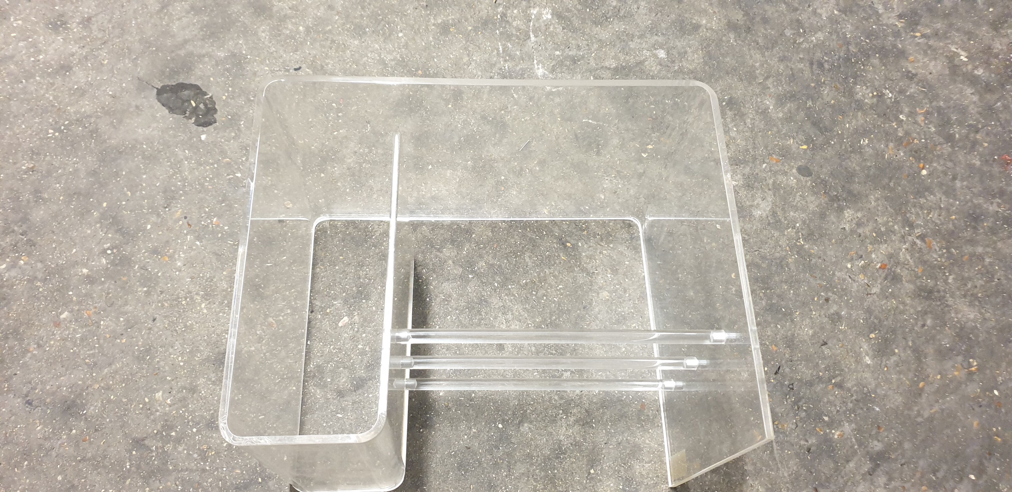 Vintage Plexiglas coffee table David Lange