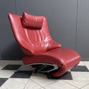 Foldable red relax chair by Stefan Heiliger model Solo 699 for WK Wohnen
