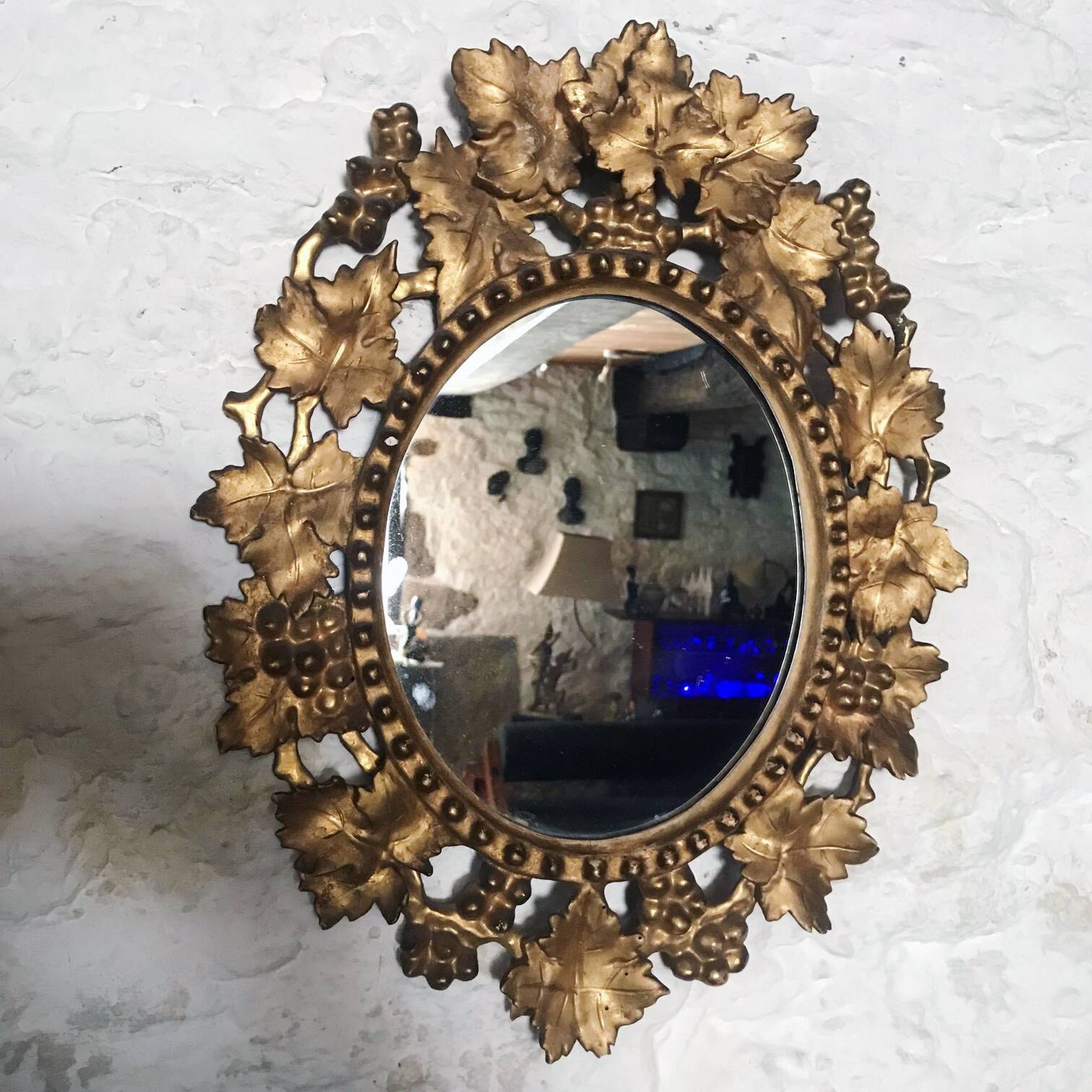 Baroque Venetian Mirror • Carved Wood • Gold Leaf • Italy • 18th Century