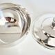 Sugar bowl, lidded pot, silver-plated metal
