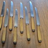 11 horn and silver knives from 1940